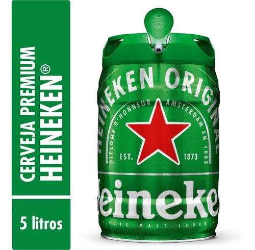 Cerveja Heineken Puro Malte Barril De 5 Litros