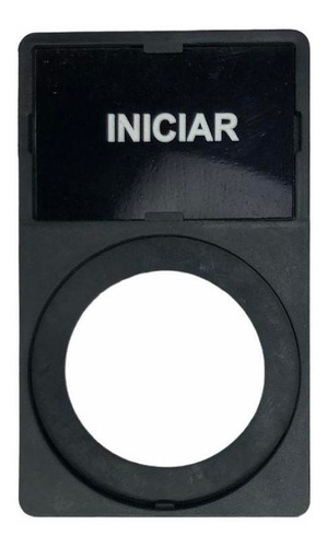 Porta Plaqueta + Plaqueta Iniciar Para Botões 22mm Weg