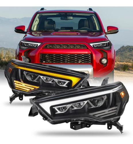 Faros Delanteros 4runner Led Con Drl Secuencial Americanos