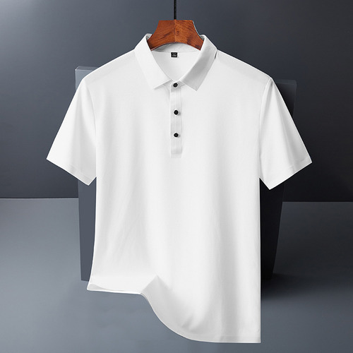 Polo De Hombre De Manga Corta Ice Silk Sin Arrugas