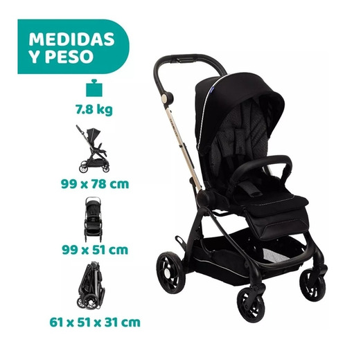 Imagen 5 de 9 de Cochecito Bebe Travel System Autoplegable One4ever Chicco