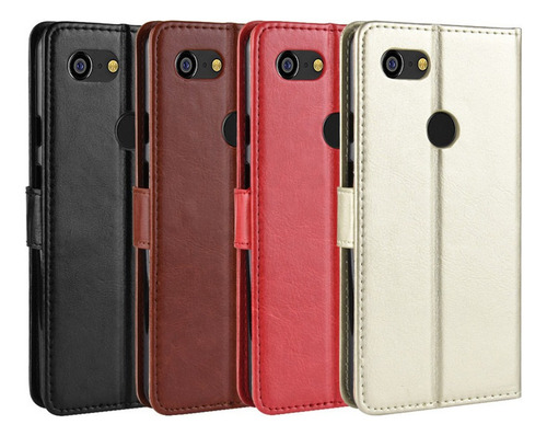 Funda Anticaída Para Google Pixel 3 Xl De Cuero Flip Cartera