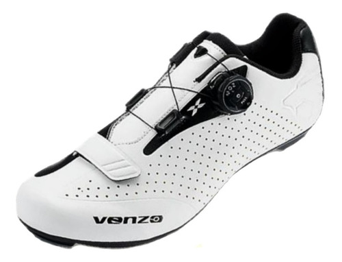 Zapatillas De Ciclismo De Ruta Venzo C/velcro Y Boa=contino