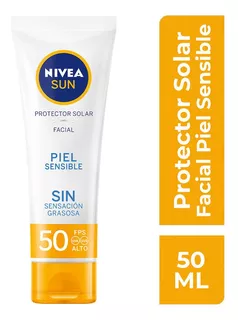 Protector Solar Facial Nivea Sun Piel Sensible Fps 50 50 Ml