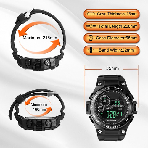 10 Atm Impermeable Reloj Buceo Deportivo Para Hombre Y Niños
