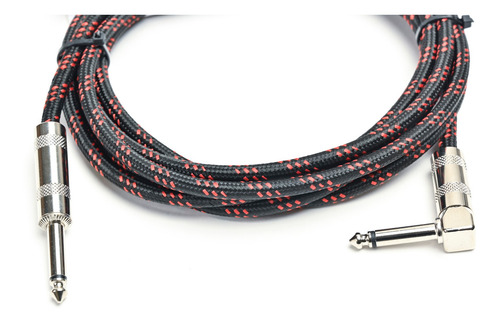 Imagen 2 de 10 de Cable Soundking Plug Recto Angular Soga 3 Metros Rojo Cuota