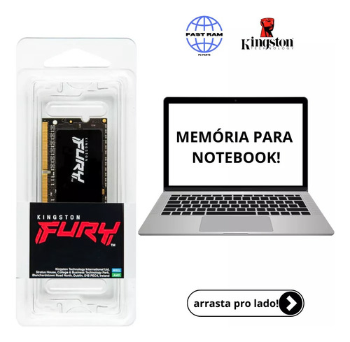 Kit Memoria Ram 16gb(2x8gb) De Notebook Ddr4 3200mhz Gamer