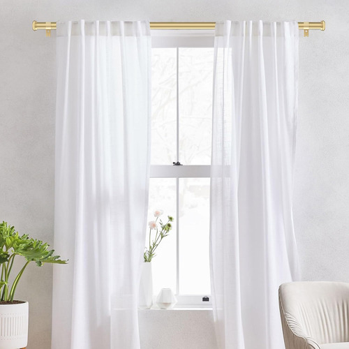 Tubo Cortinero Largos Barra Dorada Para Recamara Principal