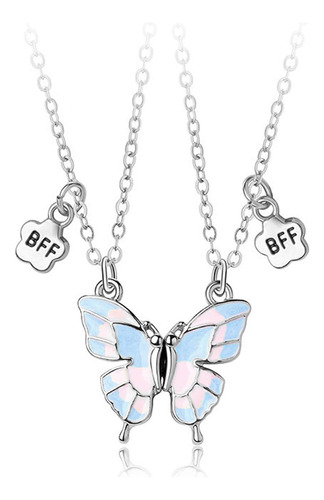 Colar De Amizade Borboleta Para 2 Meninas Colar Com Pingente