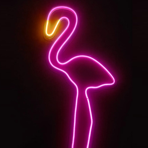 Imagen 5 de 8 de Cartel Neon Led Lampara Luz Flamenco 220 App Bluetooth Ritmo