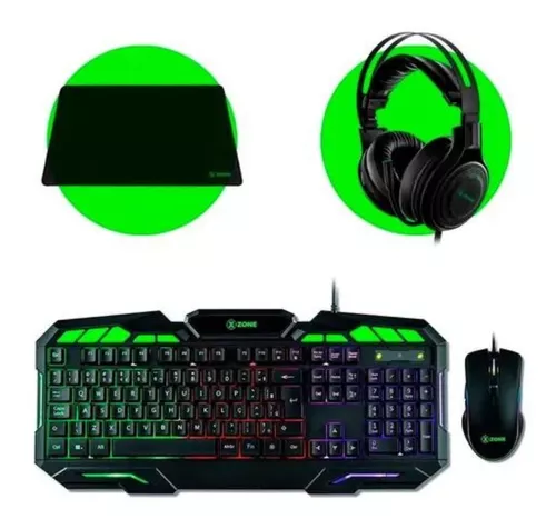 Kit Gamer Teclado Mouse Headset Mouse Pad - XZONE GTC-02