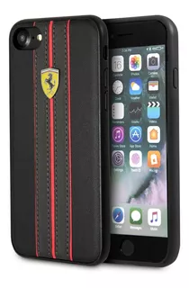 Funda Case Piel Negra Ferrari Compatible Para iPhone SE 3
