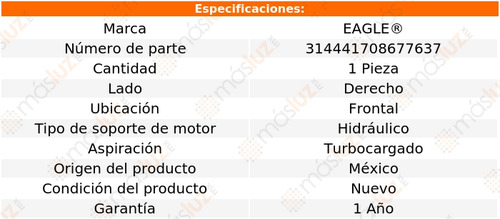 1- Soporte Motor Frontal Derecho 420ia 2.0l 4 Cil 2016 Eagle