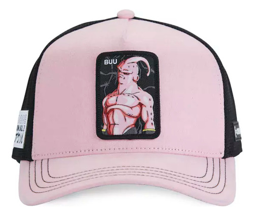 Gorra Capslab Dragon Ball Buu Original Rosa Pálido Unico Lisa