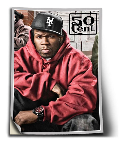 Adesivo Rap Rapper 50 Cent Auto Colante A2 60x42cm A