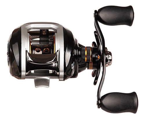 Reel Rotativo Baitcasting Waterdog Enemy 6 Rul Der Magnetico Color Negro Lado de la manija Derecho/Izquierdo