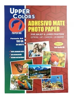 Papel Adhesivo Upper Colors Mate Stickers X 50 Hojas