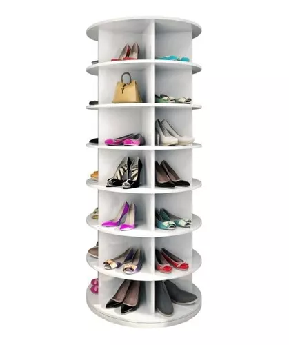 Zapatero giratorio de 360°, almacenamiento de zapateros, organizador de  zapatos, multifuncional, gabinete cilíndrico para escaleras, zapatero  cerrado