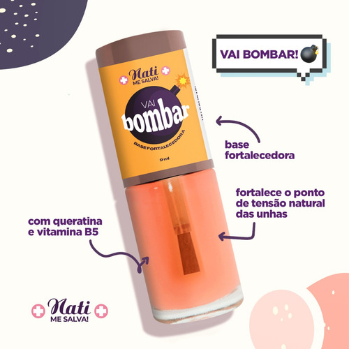 Imagem 5 de 10 de Kit Esmaltes Fortalecedor Nati Me Salva Necessaire Premium