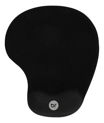 Mouse Pad Preto Com Apoio Gel Ergonômico - Bright