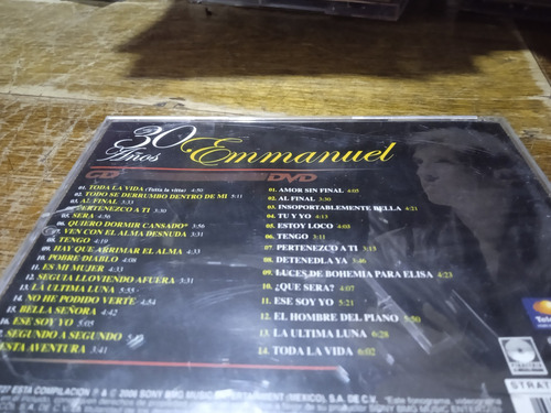 Cd Emmanuel 30 Años Cd Y Dvd (Usado)