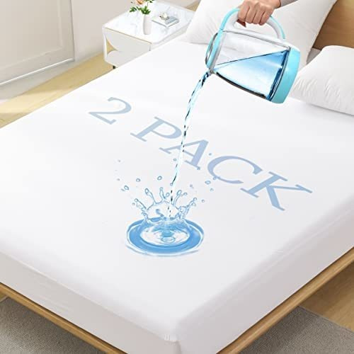 Protector Colchón Impermeable Twin, 2 Unidades - Suave,