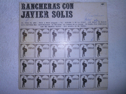 Disco En Vinyl 12'' De Javier Solis - Rancheras Con.. (1970)