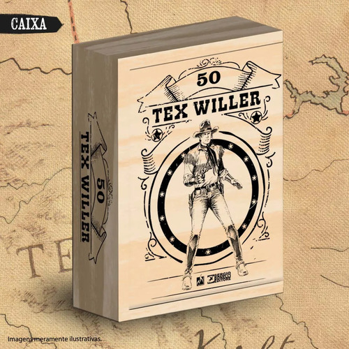 Tex Willer N° 50 Caixa Em Madeira - Mythos Editora - Capa Mole - Bonellihq Fev24