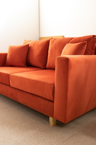 Imagen 8 de 10 de Sillon 2 Cuerpos Sofá Tela Pana 1,60 M Patas Premium