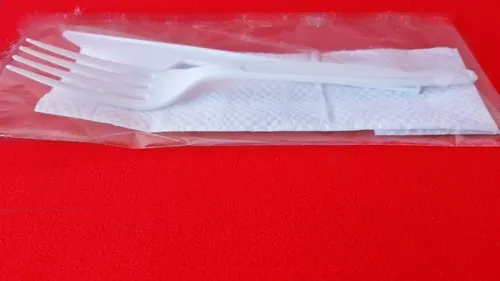 Talher garfo, faca e guardanapo envelopado 500 unidades - Setor da  Embalagem - Embalagens plásticas descartáveis