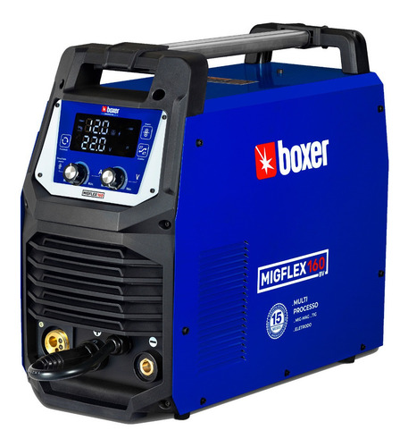 Imagem 3 de 7 de Inversor Solda Mig Flex 160bv Multi Processos Bivolt Boxer - Solda Com E Sem Gas - Eletrodo - Acompanha Tocha Mig 3 Mts