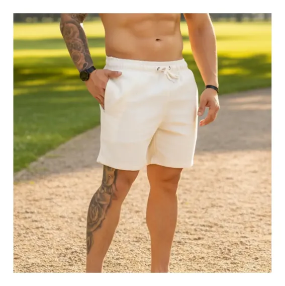 Linho Short Bermuda Mauricinho Praia Premium Verão Plus Size
