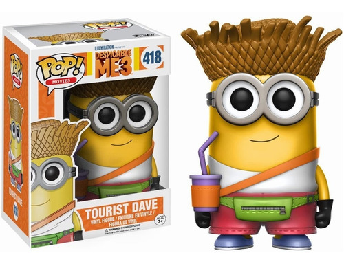 Funko Pop Movies Gru, Mi Villano Favorito 3 Tourist Dave 418