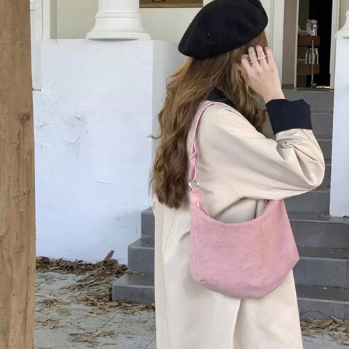 Bolso De Mano Casual De Gamuza Ajustable Con Correa For Axi