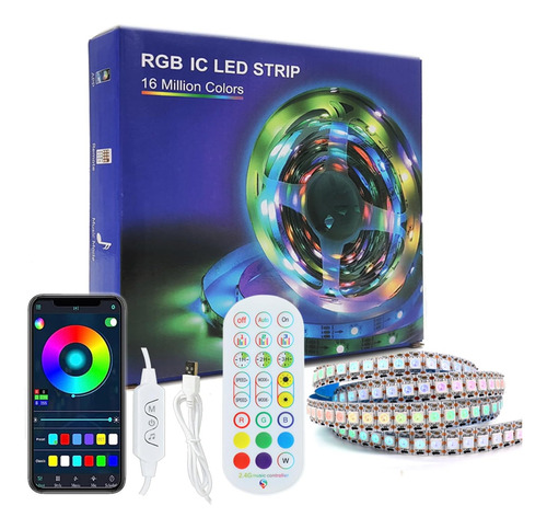 Tira De Led Ws2812b Individualmente Direccionable, 144 Píxel