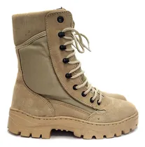 Comprar Borceguí Táctico De Cuero Y Cordura Coyote Bomberomania