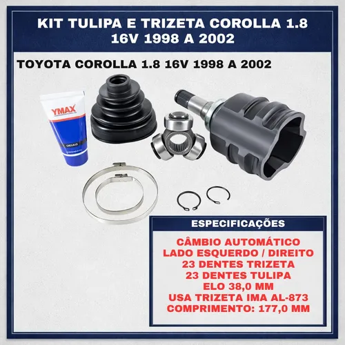 Kit Tulipa Trizeta Corolla 1.8 16v Ano 1998 1999 | MercadoLivre