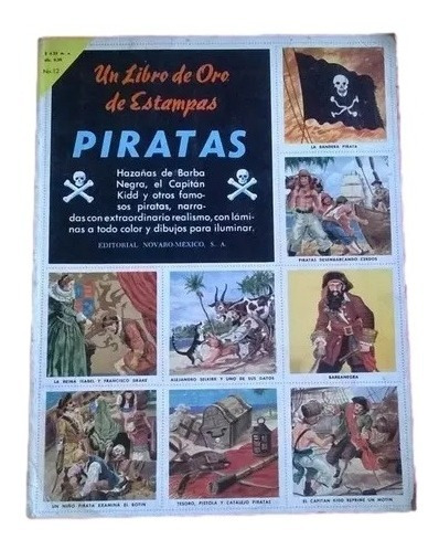 Un Libro De Oro De Estampas Piratas Completo Lleno A8