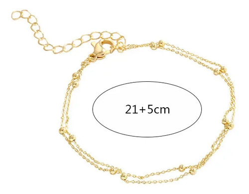 Trendy Double Layers Small Round Beads Bracelet Women's