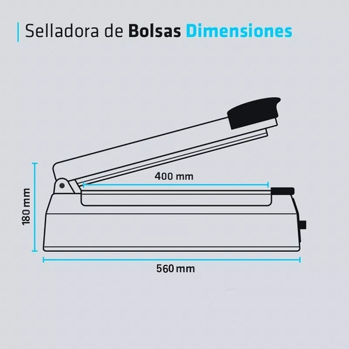 Selladora Cortadora Bolsas 40 Cm Regulador Progresivo