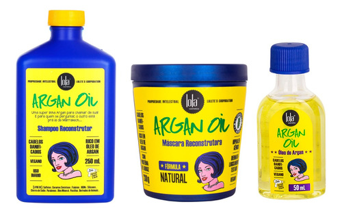 Lola Argan Oil Kit Reconstructor Shampoo + Mascara + Serum