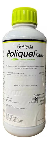 Poliquel Fierro Multiquelatado De Fierro Nutriente 1 Litro