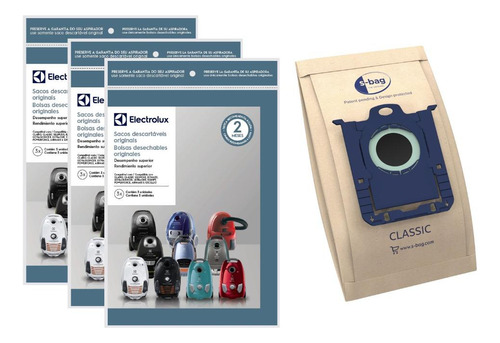9 Sacos Desc. P/ Asp. Electrolux Classic Silencer