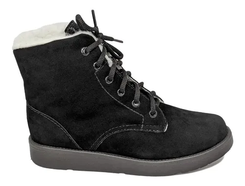 Bota Coturno Feminino Forrada Para Neve Pelo Dentro Original