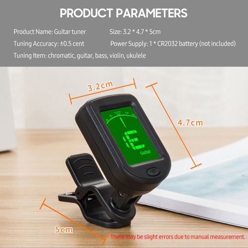 A Afinador De Guitarra Digital Cromático Con Clip For Varios