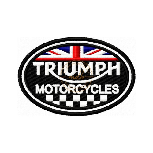 Patch Bordado Triumph Motorcycles_100x67mm