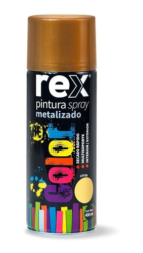 Pintura En Spray Dorado Metalizado Rex - Mosca