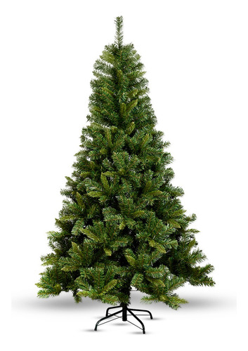 Árbol de Navidad completo con 65 adornos, 60 cm, decorado en color verde lujoso