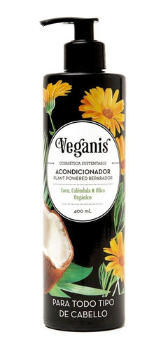 Veganis Acondicionador Coco,caléndula & Oliva Orgánico 400ml