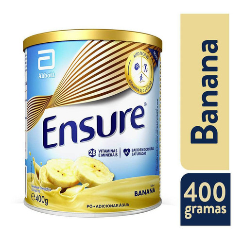 Ensure Pó Suplemento Adulto Sabor Banana Lata 400g